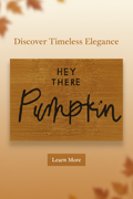 Centered Hey There Pumpkin doormat banner