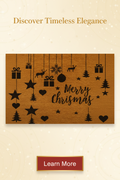Centered Merry Christmas doormat banner