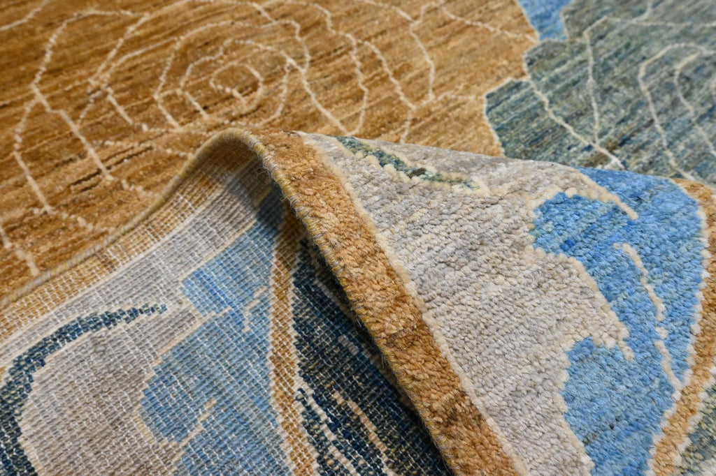 Authentic Hand-Knotted Afghan Gabbeh Wool Rug, Natural Dyes, 6x9 Feet, Modern