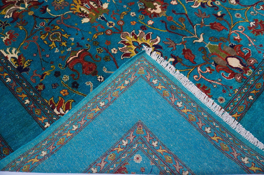 Luxurious 8x10 Turquoise Turkmen Bijdar Sultani Handmade Wool Afghan Oriental Area Rug
